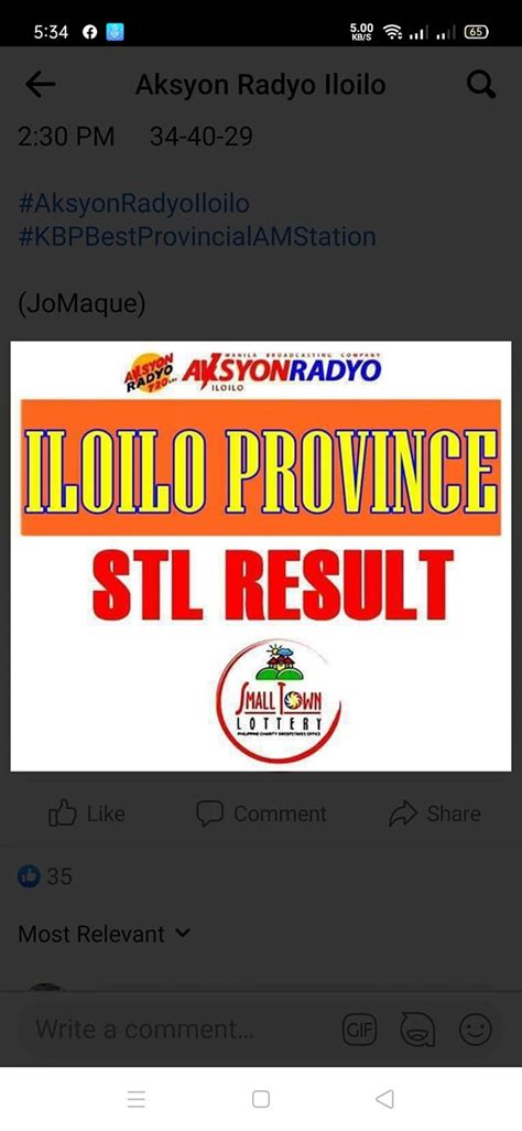 stl result province of iloilo